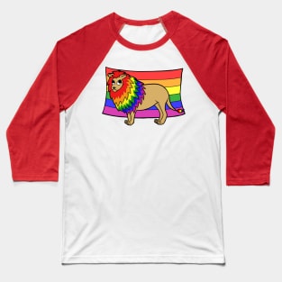Gay Pride Lion Baseball T-Shirt